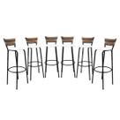Kit 6 Banquetas 80cm Para Cozinha Balcão Bistrô Area Gourmet Lazer Americana Bares Bancada Itagold