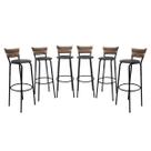 Kit 6 Banquetas 80cm Para Cozinha Balcão Bistrô Area Gourmet Lazer Americana Bares Bancada Itagold