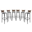 Kit 6 Banquetas 80cm Para Cozinha Balcão Bistrô Area Gourmet Lazer Americana Bares Bancada Itagold