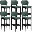 Kit 6 Banquetas Alta Bar Cozinha Sala Jantar Fixa Betta L02 Preto Linho Verde Musgo - Lyam Decor Kit 6 Banquetas Alta Bar Cozinha Sala Jantar Fixa Betta L02 Preto Linho Verde Musgo - Lyam Decor