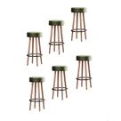 Kit 6 Banquetas Altas Estofadas Atenas 70cm Verde - Adz