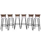kit 6 Banquetas Bancos Cadeiras Para Cozinha Gourmet Alta Area Lazer Bistrô Bares Balcão Itagold