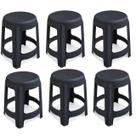 Kit 6 Banquetas Rattan Premium Preta 35x45cm 25618 Arqplast Kit 6 Banquetas Rattan Premium Preta 35x45cm 25618 Arqplast