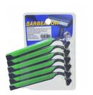 Kit 6 Barbeador Lamina Dupla c/ Protetor Emborrachado
