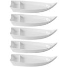 Kit 6 Barcas para Sushi Sashimi Melamina Branca Comida Japonesa Gourmet Mix