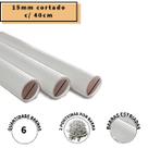 Kit 6 Barras 40cm Poleiro Plastico Frisado 15mm - Gaiola