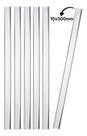 Kit 6 Bastão Agitador 10x300mm Vidro Maciço Ponta Lapidada Kit 6 Bastão Agitador 10x300mm Vidro Maciço Ponta Lapidada