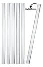 Kit 6 Bastões Agitadores 5x300mm Vidro Maciço Ponta Lapidada Kit 6 Bastões Agitadores 5x300mm Vidro Maciço Ponta Lapidada