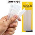 Kit 6 Bastões de Cola Quente Grossa 11mm para Pistola Pequena Transparente BOM5537