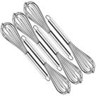 Kit 6 Batedor Ovo Fuet Profissional Inox 35cm Reforçado Bolo