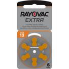 Kit 6 Bateria Para Aparelho Auditivo Tamanho 13 Rayovac
