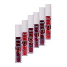Kit 6 Batons Líquido Cremoso Coloção Red Roses Safira