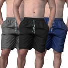 Kit 6 Bermudas Masculinas Tactel Lisa Academia Caminhada Praia