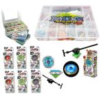 Kit 6 Beyblade Pião de Led Metal Fusion + 6 Lançadores + Maleta