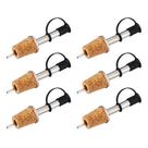 Kit 6 Bico Dosador com Rolha e Tampa Azeite Vinagre Garrafas e Galheteiros MEK