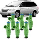 Kit 6 bico injetor caravan grand caravan 3.3 v6 - 04861454aa