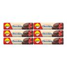 Kit 6 biscoito recheado diet zero lactose chocolate 120g lowçucar