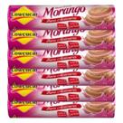 kit 6 Biscoito Recheado Zero Açúcar Sabor Morango 120g - Lowçucar