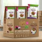 Kit 6 Biscoitos Proteicos Low Carb Palitos Cebola e Orégano Vegano Sem Glúten Snack Saudável 50g