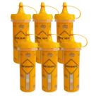 Kit 6 Bisnaga Plastica Ketchup Mostarda E Maionese 250ml