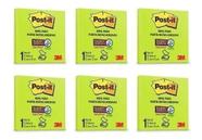 Kit 6 Blocos Adesivos 76x76 90 Fls Verde Post-it 3m