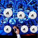 Kit 6 Bola Espelho Vidro Refletivo Rotativo 5cm Para Festa Discoteca Natal REF5CM