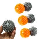 Kit 6 Bolas Cravo Massagem 6,5 Cm Propriocepção VP1058 Vollo Cinza e Laranja