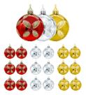 Kit 6 Bolas Natal Decoração Arvore Natalina Enfeite Glitter Kit 6 Bolas Natal Decoração Arvore Natalina Enfeite Glitter
