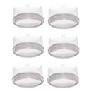 Kit 6 Boleiras Redonda Serve Tudo Com Tampa Diamond 36,5 Cm