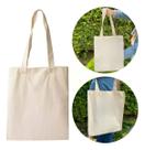 Kit 6 Bolsa Sacola Ecobag Algodão Cru Lisa Rega Bege