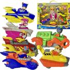Kit 6 Bonecos Patrulha Canina Carrinhos Fricção Filme Super Filhotes Completo Brinquedo