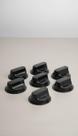 Kit 6 Botões Manipulo Fogão Universal Plástico Preto