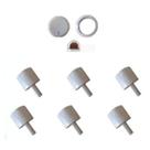 Kit 6 Botões Manípulos Lc-10 Branco Fogão Continental Lt6664