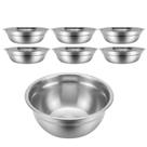 Kit 6 Bowl Bacia Tigela Aço Inox Cumbuca funda Saladeiras 20cm