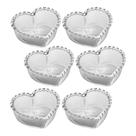 Kit 6 Bowl de Coração Cristal Transparente Mini Tigela Petisqueira Porta Joias 13,5cm Lyor