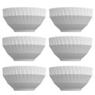 Kit 6 Bowl Tigela Branco Relevo Diamante 422 ml Germer Kit 6 Bowl Tigela Branco Relevo Diamante 422 ml Germer