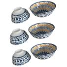 kit 6 Bowls Cumbucas Tigelas Ceramica Portuguesa com 300ml