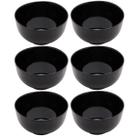 Kit 6 Bowls de Vidro 700ml Cumbucas Preto Tigela Sopa Saladas Caldos Sobremesas Opalino Lyor