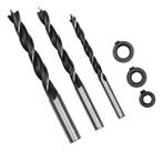 Kit 6 Brocas Madeira 6 8 10mm Anéis Limitadores Profundidade Kit 6 Brocas Madeira 6 8 10mm Anéis Limitadores Profundidade