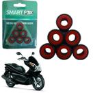 Kit 6 bucha rolete contrapeso embreagem smartfox honda pcx 150 suzuki burgman 125i