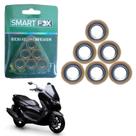 Kit 6 bucha rolete contrapeso embreagem smartfox yamaha nmax 160 2017-2022
