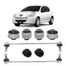 Kit 6 Buchas Bandeja, Barra e Bieleta Peugeot 206 e 207