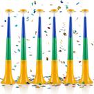Kit 6 Buzinas Vuvuzelas Retráteis De Assoprar Torcedores Para Copa Do Mundo 2026
