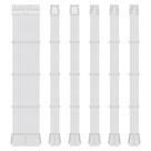Kit 6 cabo sleeved full white extensor 1x24p 2x4+4p 3x6+2p