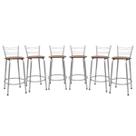 Kit 6 Cadeira Para Balcão Ilha Bistrô Banqueta 60cm Flórida Prata Bar Cozinha Área Gourmet Churrasqueira Edicula Kit 6 Cadeira Para Balcão Ilha Bistrô Banqueta 60cm Flórida Prata Bar Cozinha Área Gourmet Churrasqueira Edicula