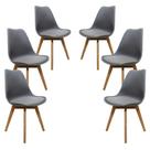 Kit 6 Cadeira Saarinen Leda Design Cinza