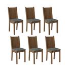 Kit 6 Cadeiras 4290 Madesa Rustic/Silver