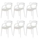 Kit 6 Cadeiras Allegra Branca Sala Cozinha Jantar