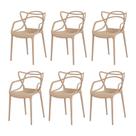 Kit 6 Cadeiras Allegra Nude Sala Cozinha Jantar