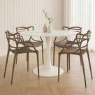 Kit 6 Cadeiras Allegra Top Chairs Fendi Sala Jantar Restaurante Area Gourmet Externa Cozinha